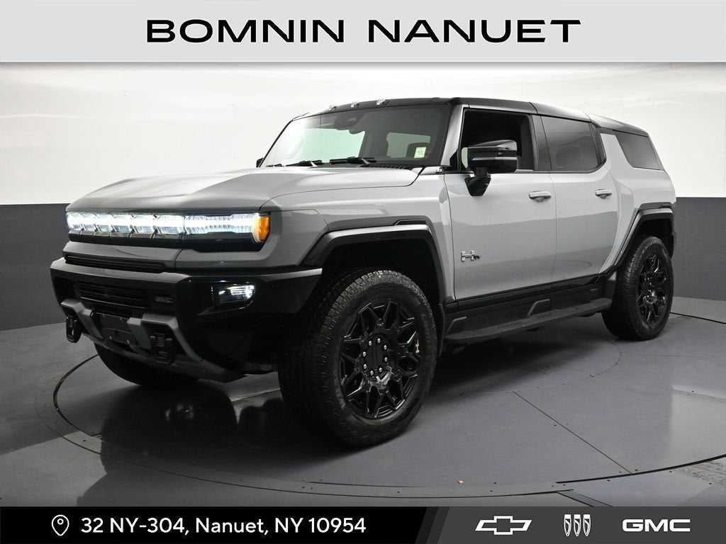 2026 GMC HUMMER EV SUV 2X in Meteorite Metallic (Gray) — front three-quarter view