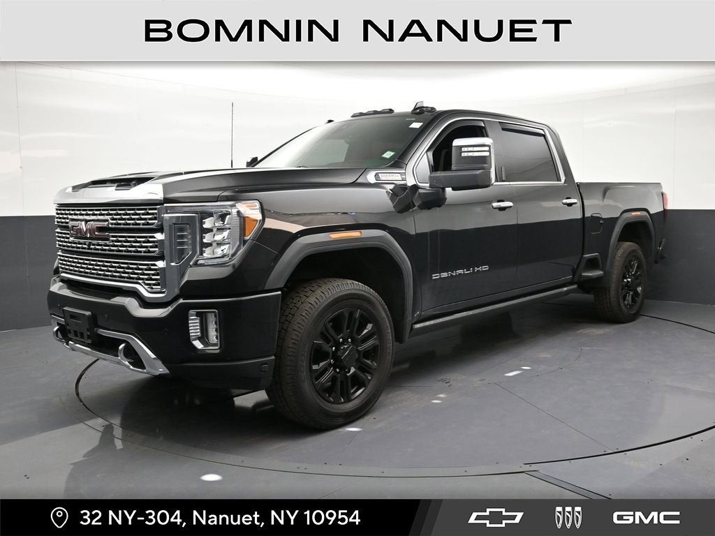 2023 GMC Sierra 2500 HD Denali in Ebony Twilight Metallic — front three-quarter view