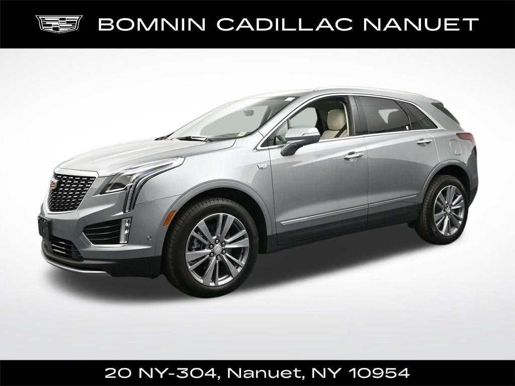 2026 Cadillac XT5 Premium Luxury in Argent Silver Metallic — front three-quarter view