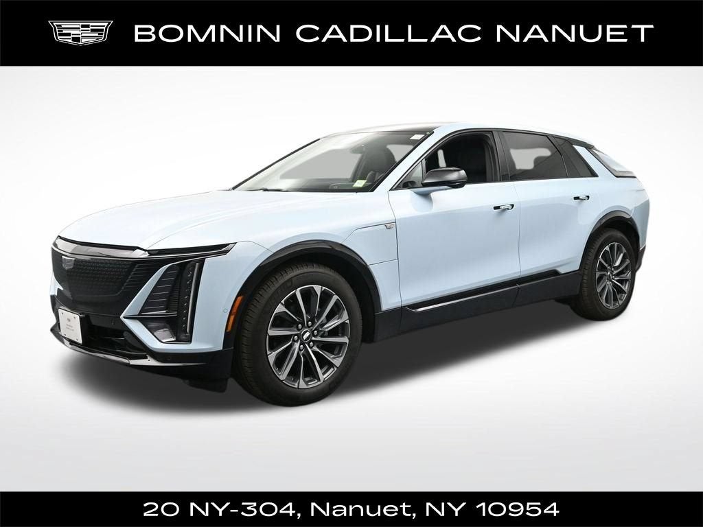 2025 Cadillac LYRIQ Sport 1 in Nimbus Metallic — front three-quarter view