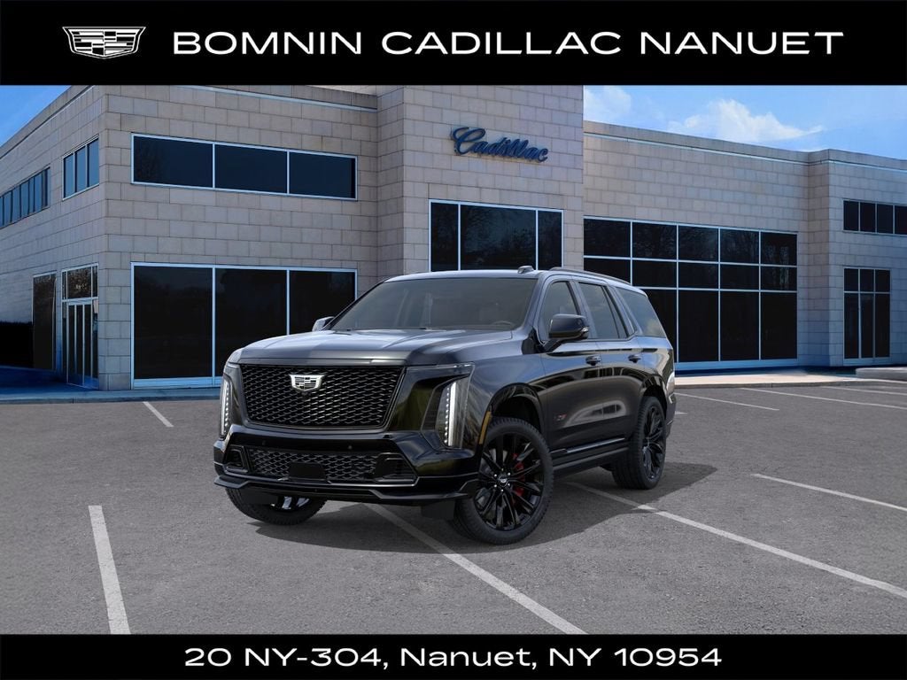 2026 Cadillac Escalade V-Series in Black Raven — front three-quarter view