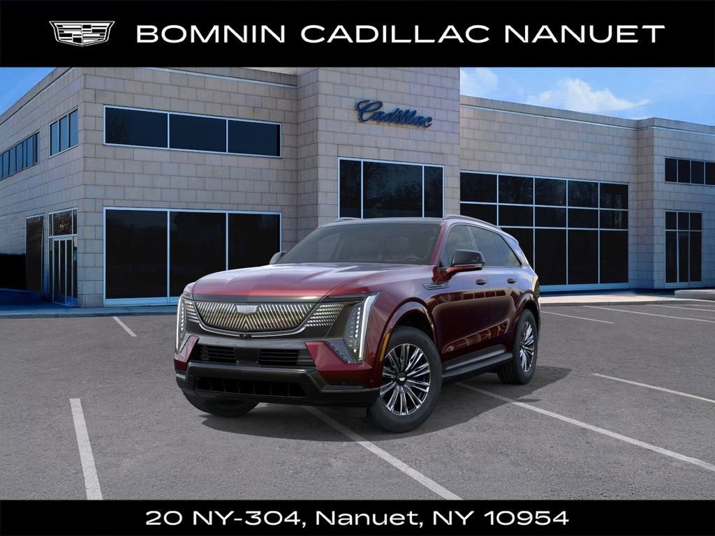 2026 Cadillac ESCALADE IQ Sport in Black Cherry Tintcoat — front three-quarter view