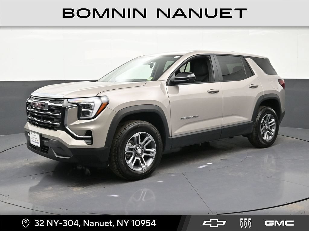 2026 GMC Terrain Elevation in Riverstone Metallic — front three-quarter view