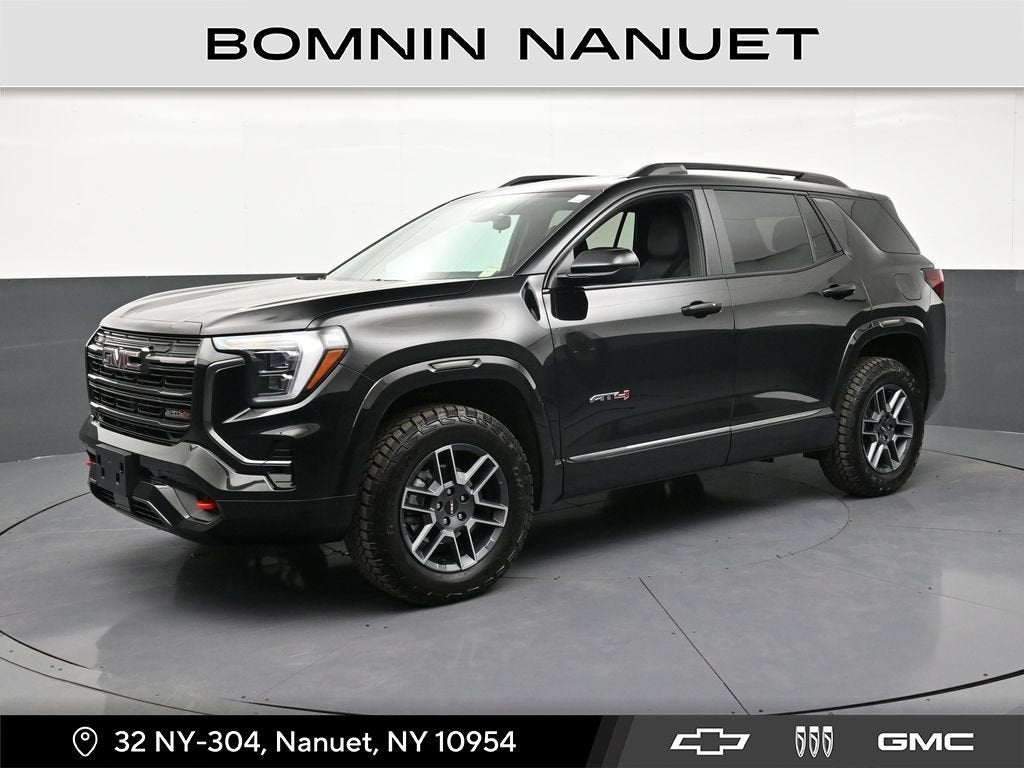 2026 GMC Terrain AT4 in Ebony Twilight Metallic — front three-quarter view