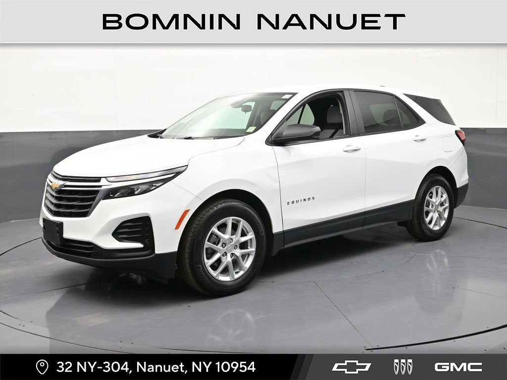 2024 Chevrolet Equinox LS in Summit White — front three-quarter view