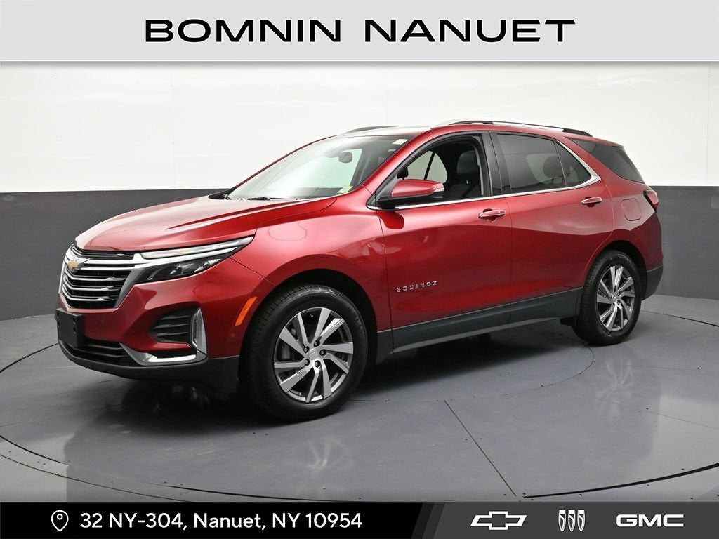 2023 Chevrolet Equinox Premier in Radiant Red Tintcoat — front three-quarter view