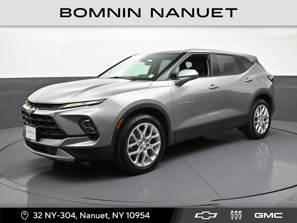 2023 Chevrolet Blazer 2LT in Sterling Gray Metallic — front three-quarter view