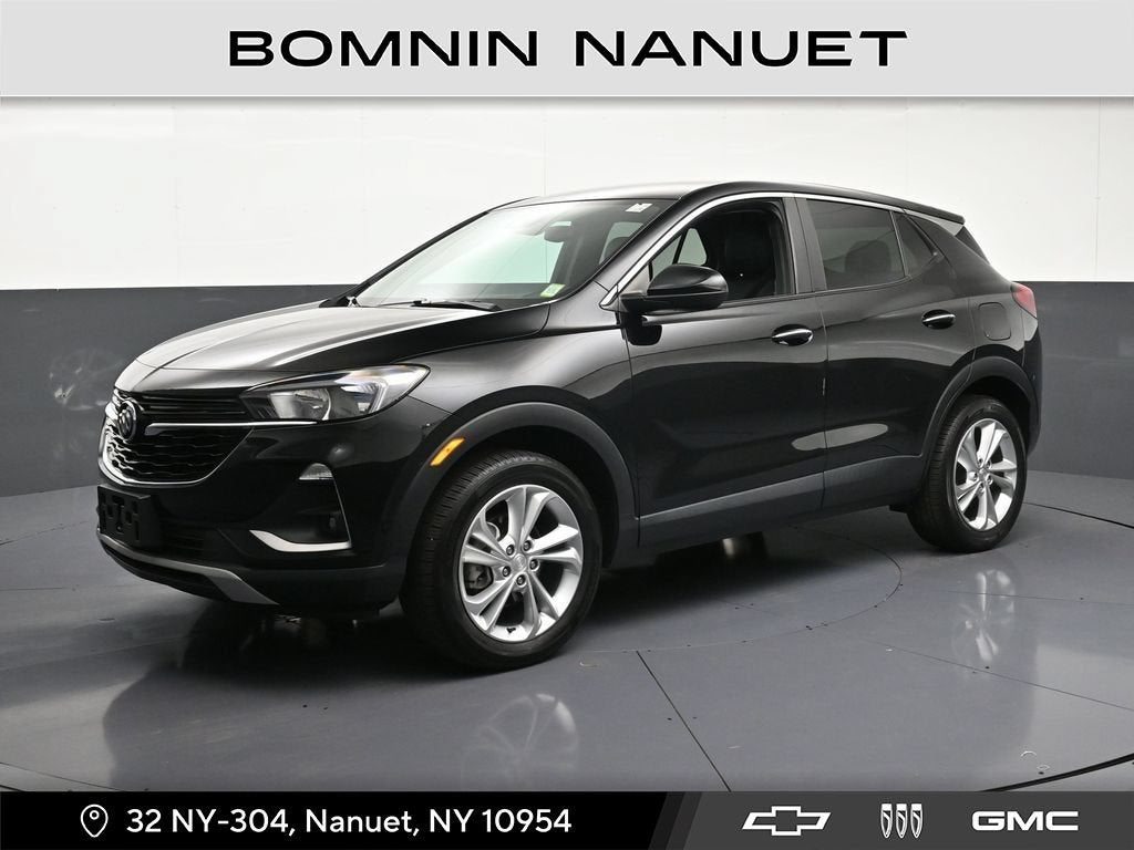 2023 Buick Encore GX Preferred in Ebony Twilight Metallic — front three-quarter view