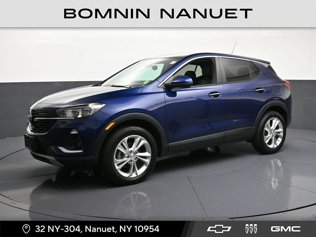 2023 Buick Encore GX Preferred in Sapphire Metallic — front three-quarter view