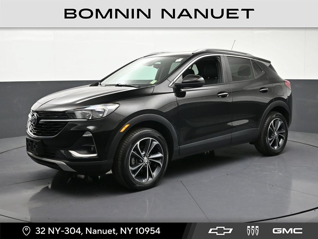 2023 Buick Encore GX Select in Ebony Twilight Metallic — front three-quarter view